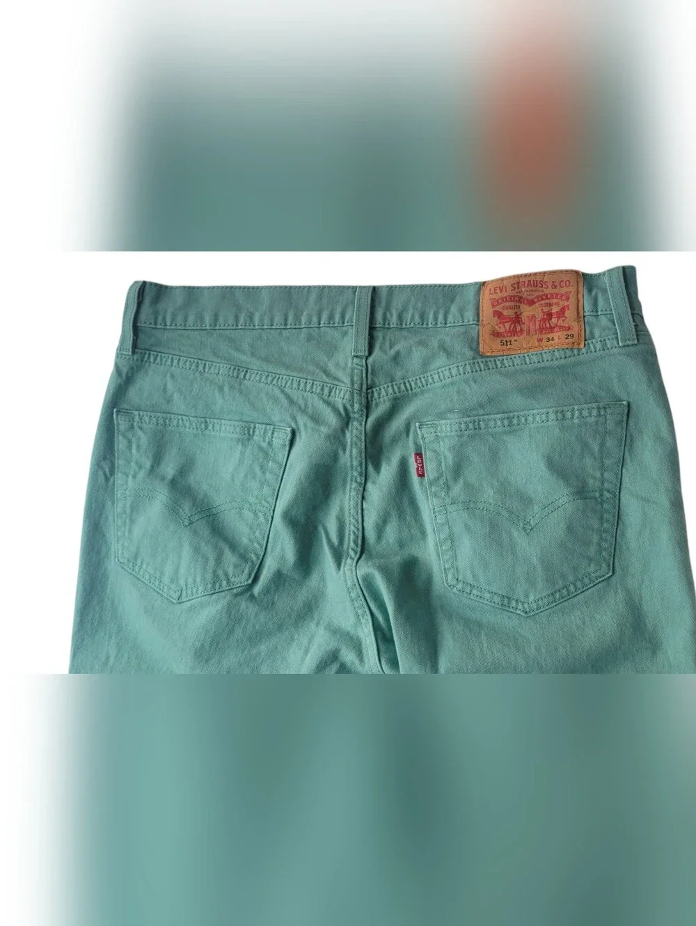 Levi's 511 Slim Fit Jeans Sz 34x29 Green